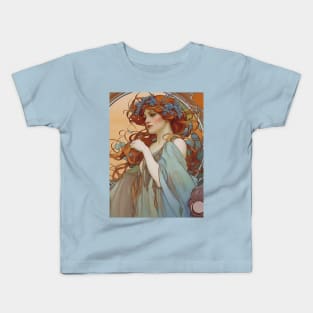 Beautiful Art Nouveau Woman Kids T-Shirt